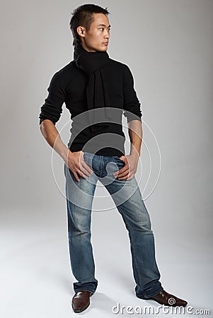 Young asian male model Stock Photo