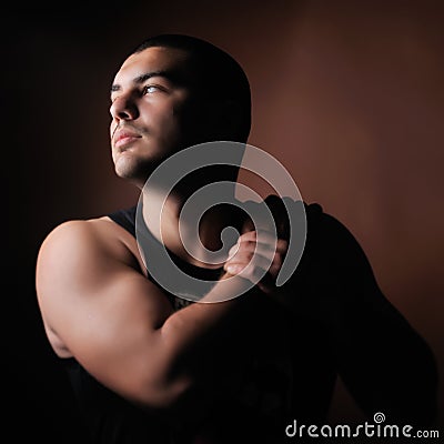 Young athletic man Stock Photo