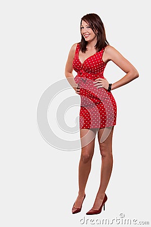 Young attractive brunette caucasian woman Stock Photo