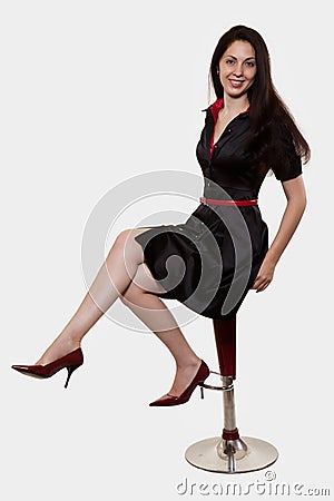 Young attractive brunette caucasian woman Stock Photo