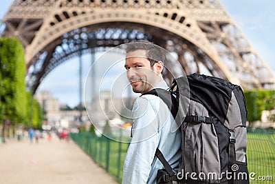 Young attractive traveler in Paris Stock Photo