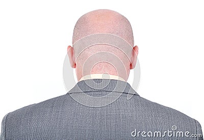 Young bald businessman Stock Photo
