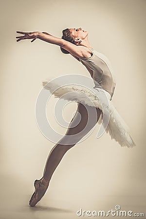 Young ballerina dancer in tutu Stock Photo