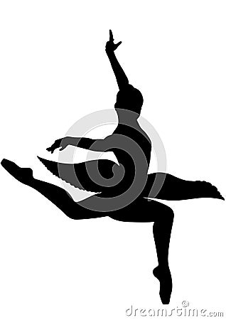 Young ballerina in a tutu. Vector Illustration