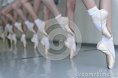 Young ballerinas in class Stock Photo