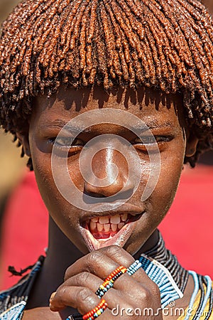 Young Banna lady on the market. Editorial Stock Photo