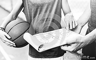 Young basketball player shoot Stock Photo