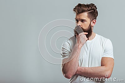 Young bearded man Stock Photo