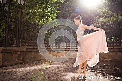 Young beautiful ballerina Stock Photo