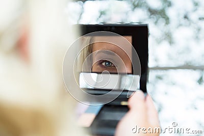 Young beautiful bride wedding make-up Stock Photo