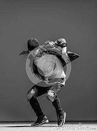 Young beautiful dancer posing in studio Stock Photo