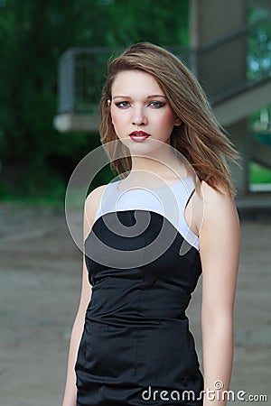 Young beautiful girl portrait Stock Photo