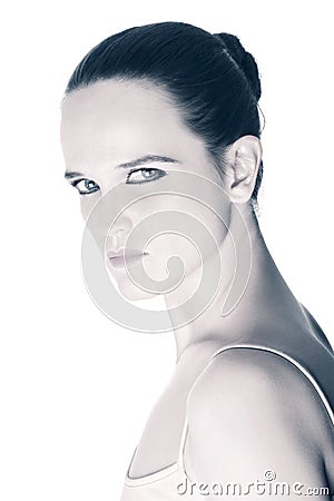 Young beautiful looking woman Stock Photo