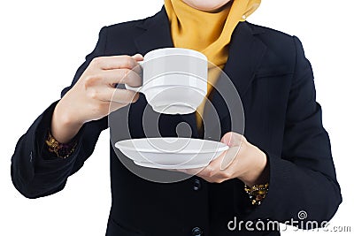 Young and Beautiful Muslimah Business Woman Stock Photo