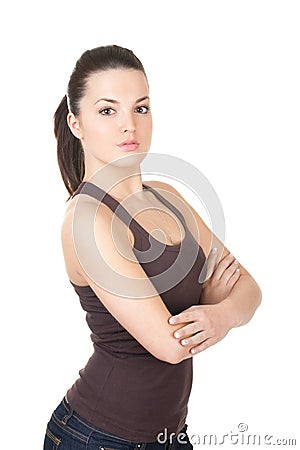 Young beautiful sporty woman Stock Photo