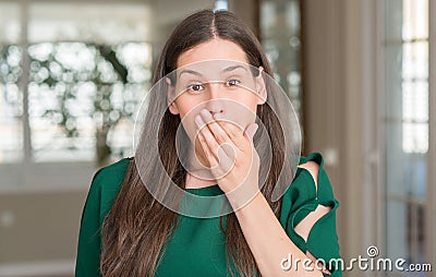 Young beautiful woman at home Stock Photo