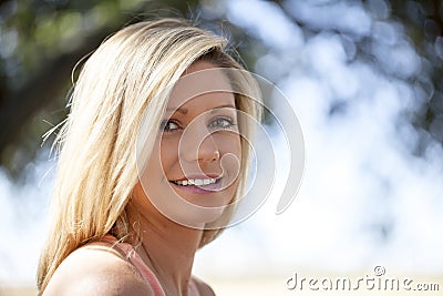 Young Blond Woman Stock Photo