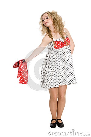 Young blonde girl dance Stock Photo