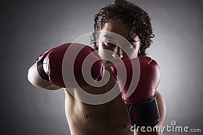 Young Boxer fighter Stock Photo