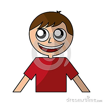 Young boy avatar character Vector Illustration