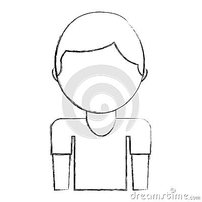 Young boy avatar character Vector Illustration