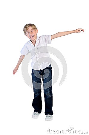 Young boy dance Stock Photo