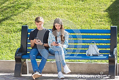 Young boy and girl deep into virtual reality. Stock Photo