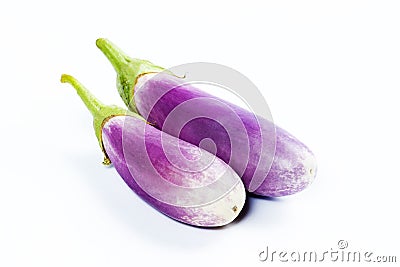 Young brinjal Stock Photo