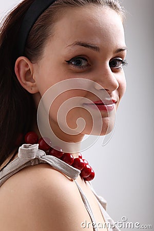 Young brunette portrait Stock Photo