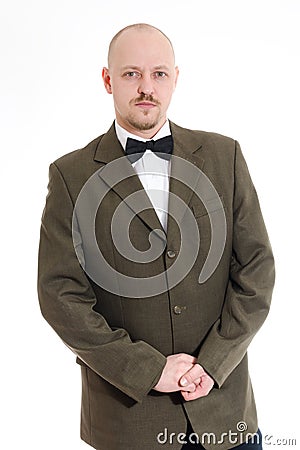 Man with bow tie Stock Photo