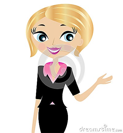 Young business woman Vector Illustration