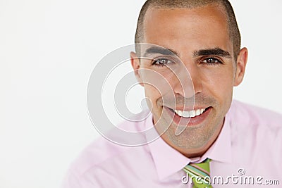 Young businessman head and shoulders Stock Photo