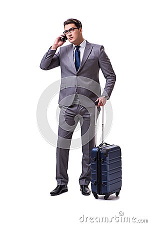 The young businessman isolated on white background Stock Photo