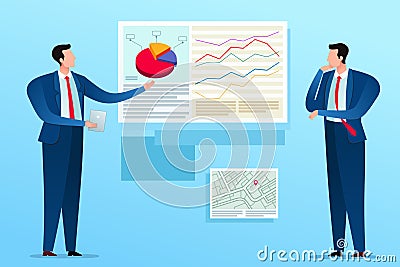 Business plan presentation Vector Illustration