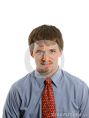 Young businessman in shirt and tie Stock Photo