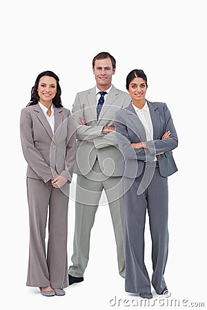 Young businessteam with arms folded Stock Photo