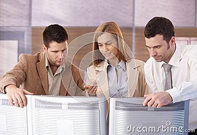 Young businessteam working together Stock Photo