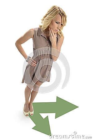 Young Businesswoman taking decisions Stock Photo