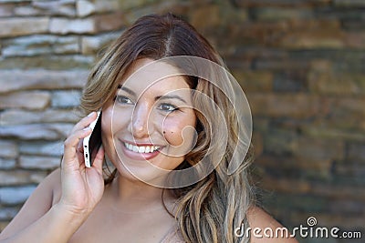 Young businesswoman using cellphone Stock Photo