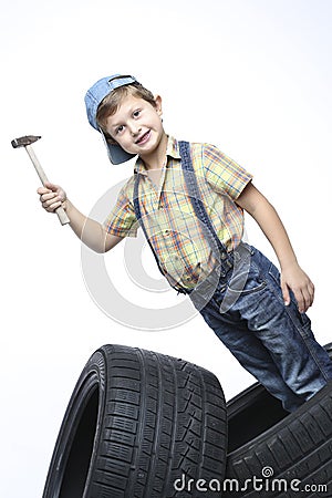 Young car mechanic Stock Photo