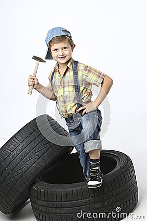 Young car mechanic Stock Photo