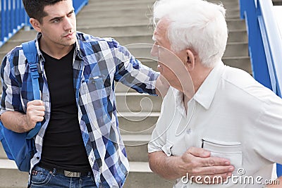 Young caring man Stock Photo