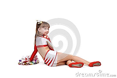 Young cheerleader girl Stock Photo