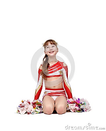 Young cheerleader girl Stock Photo