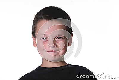 Young Child With Expressive Mannerisms Stock Photo