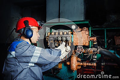 Young miner man Stock Photo