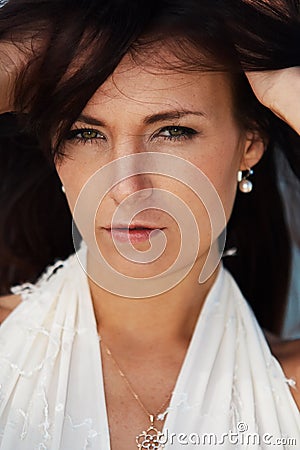 Young confident lady Stock Photo