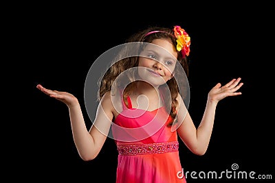 Young Confused Girl Stock Photo