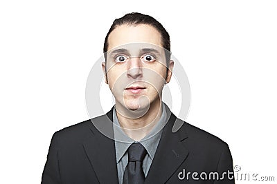 Young cool businessman face expression Stock Photo