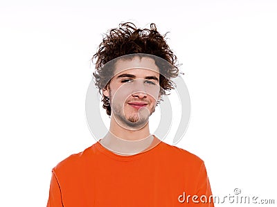 Young cool man dozing smiling portrait Stock Photo